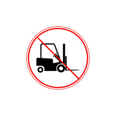No forklift icon isolated on white background