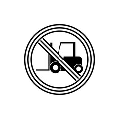 No forklift icon isolated on white background
