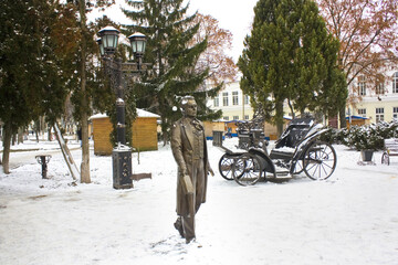 Monument to Taras Grigorievich Shevchenko in Glukhov, Ukraine - obrazy, fototapety, plakaty