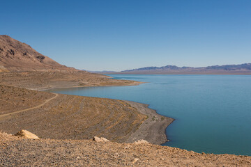 Walker Lake in Nevada deserted area