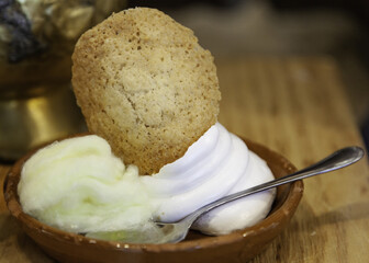 Ice cream with cookies