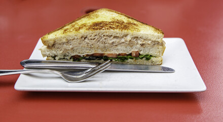 Toasted vegetable sandwich