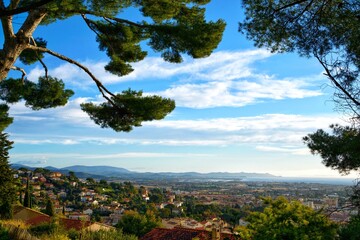 Fototapeta na wymiar panorama of the landscape of the mediterranean of France