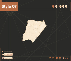 Corrientes, Argentina - map in vintage style, retro style, sepia, vintage. Vector map.