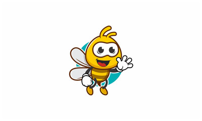 Honey Bee Vector Illustration Design