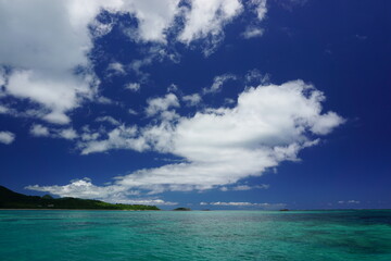 Obraz premium 夏の海と夏の空