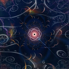 Atoms and time spirals