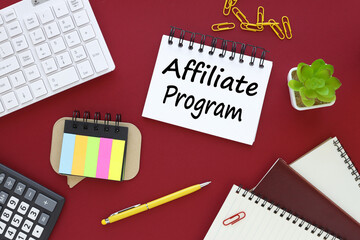 PARTNER PROGRAM text on a beautiful notepad