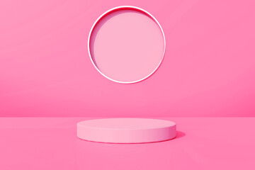 Fashion Podium 3D Rendered Free space backdrop in a minimalist style. Modern stage background