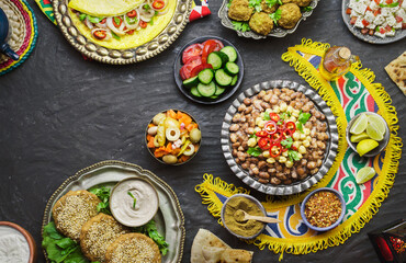 Arabic Cuisine: Middle Eastern traditional breakfast. It's also Ramadan 