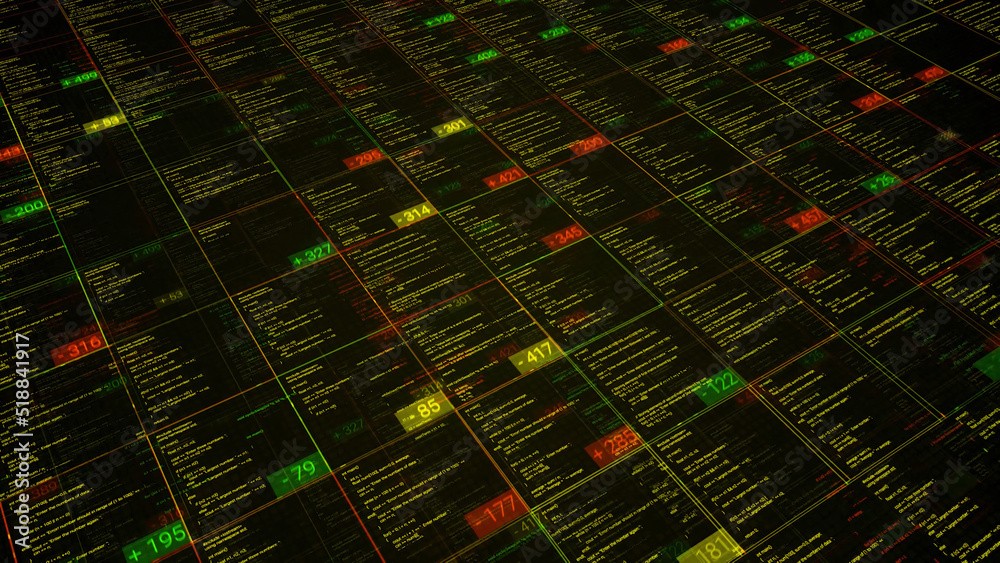 Poster concept of twenty first century, age of information technologies. animation. big data and internet c
