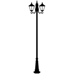 Retro, vintage old fashioned street lighting, decorative street light lamp