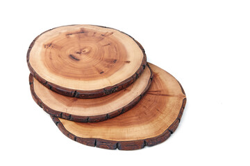 Saw cut of a tree trunk to demonstrate the presentation of the product.