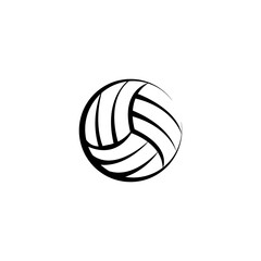 volleyball icon logo vector design template