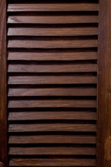 Wooden shutter door, wooden door with natural brown color and texture, background