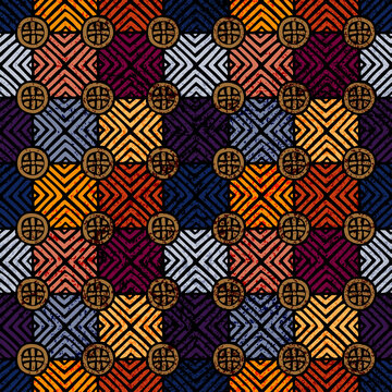 Geometric seamless pattern. Ethnic and tribal motifs. Vector illustration.