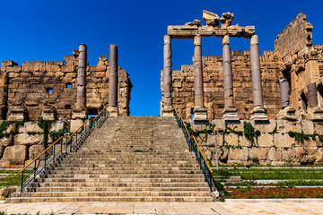 Lebanon. Baalbek (UNESCO World Heritage Site), ancient Heliopolis in Greek and Roman period. Propylaea (monumental gateway)