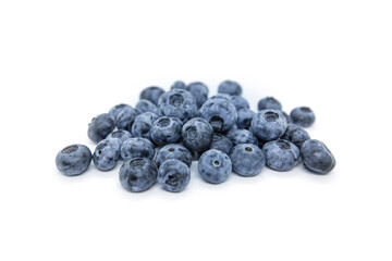 Blueberry isolated on white background. Ripe fresh blueberry 