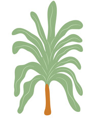 retro groovy summer tropic palm tree