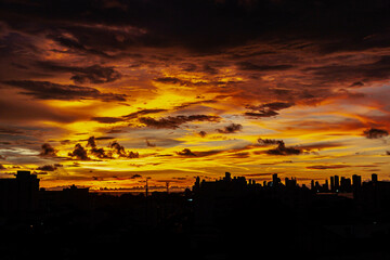 sunset colors in cartagena of indias