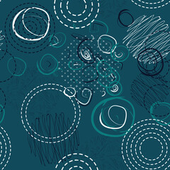 Irregular circles pattern with circles. Pattern for wrapping paper, wallpaper and textiles. Background with circles. Vector abstract colorful texture circles seamless pattern.