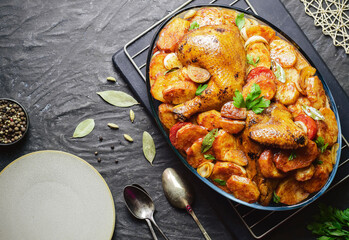 Arabic cuisine; Egyptian traditional dish 