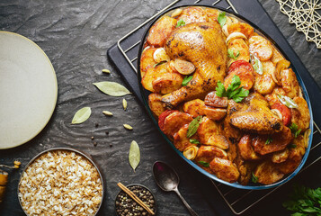 Arabic cuisine; Egyptian traditional dish 
