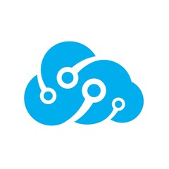 Obraz premium Cloud tech logo images