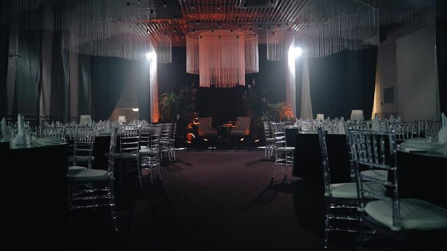 A spacious room with dynamic light and pleasant decor. Guests will come here soon