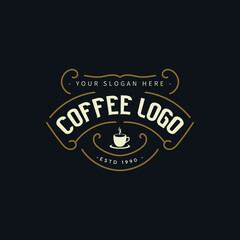 coffee vintage logo with retro style