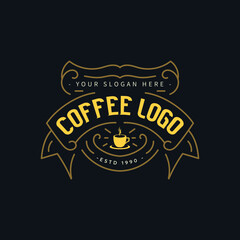 coffee vintage logo with retro style