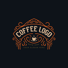 coffee vintage logo with retro style