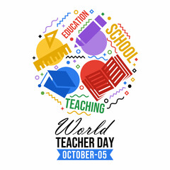 World teachers day banner illustration