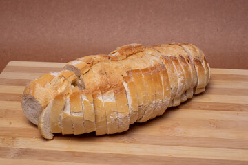 bread on a wooden board
