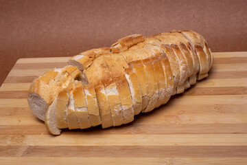 bread on a wooden board