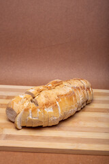 bread on a wooden board