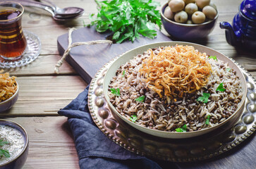 Arabic cuisine; Traditional  oriental dish 