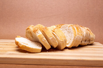 bread on a wooden board