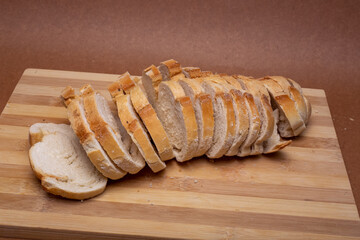 bread on a wooden board