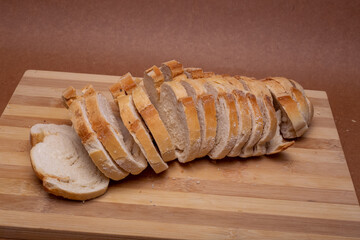 bread on a wooden board