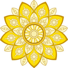  Golden icon mandala