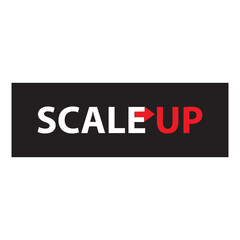 Scale up business growth steps concept logo design