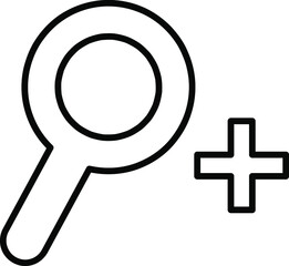  Simple web icon in vector zoom icon illustration on white background..eps