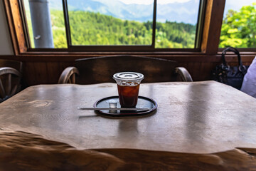 馬籠宿の喫茶店で