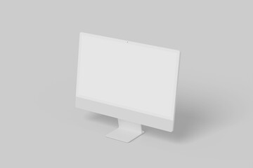 Realistic blank desktop illustration for mockup. 3D Render.