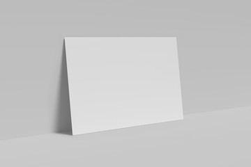 Realistic blank flyer illustration for mockup. 3D Render. - obrazy, fototapety, plakaty