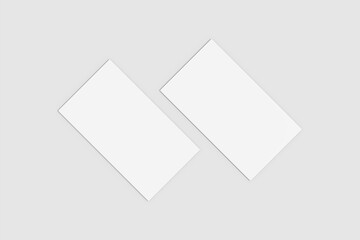 Realistic blank business card illustration for mockup. 3D Render.