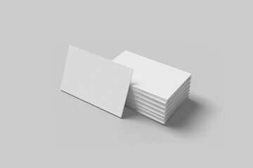Realistic blank business card illustration for mockup. 3D Render.