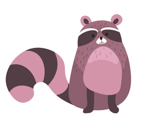 Raccoon animal portrait of cartoon characters