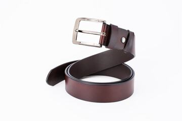 new belt men and women brown red stylish fashion isolated on white background